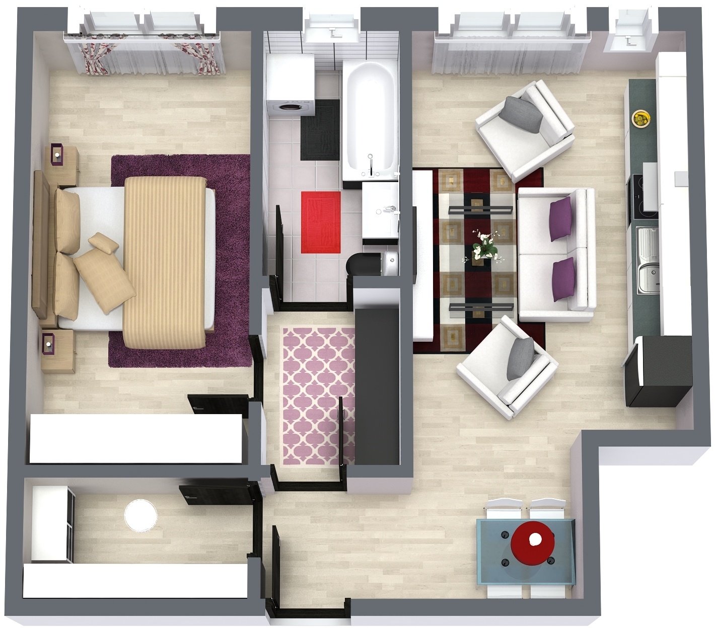 Apartament P3 Plan Poarta Bucurestilor